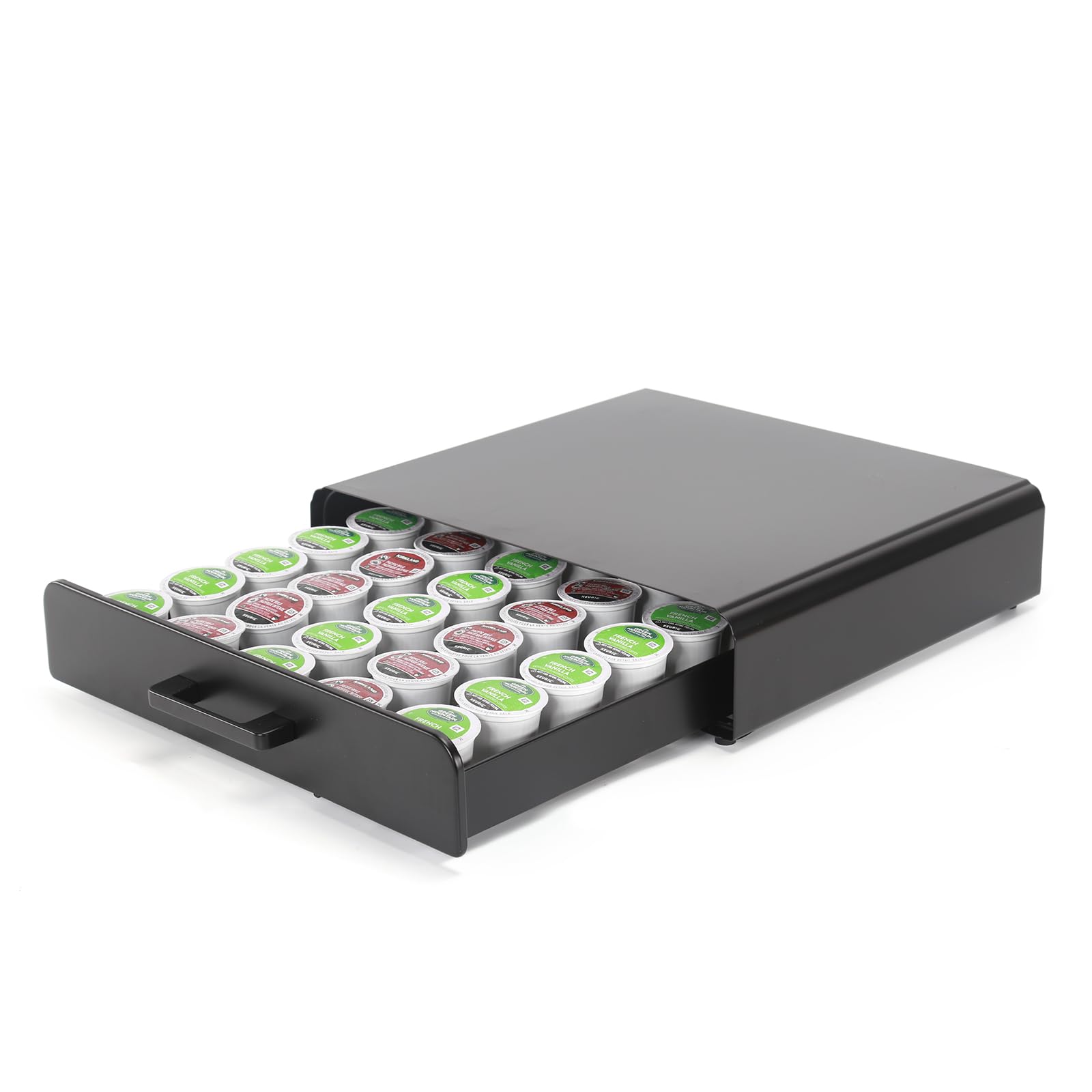 Porte-capsules compatible avec les capsules Nespreso Originalline, rangement pour 40 capsules de café, en métal, noir.