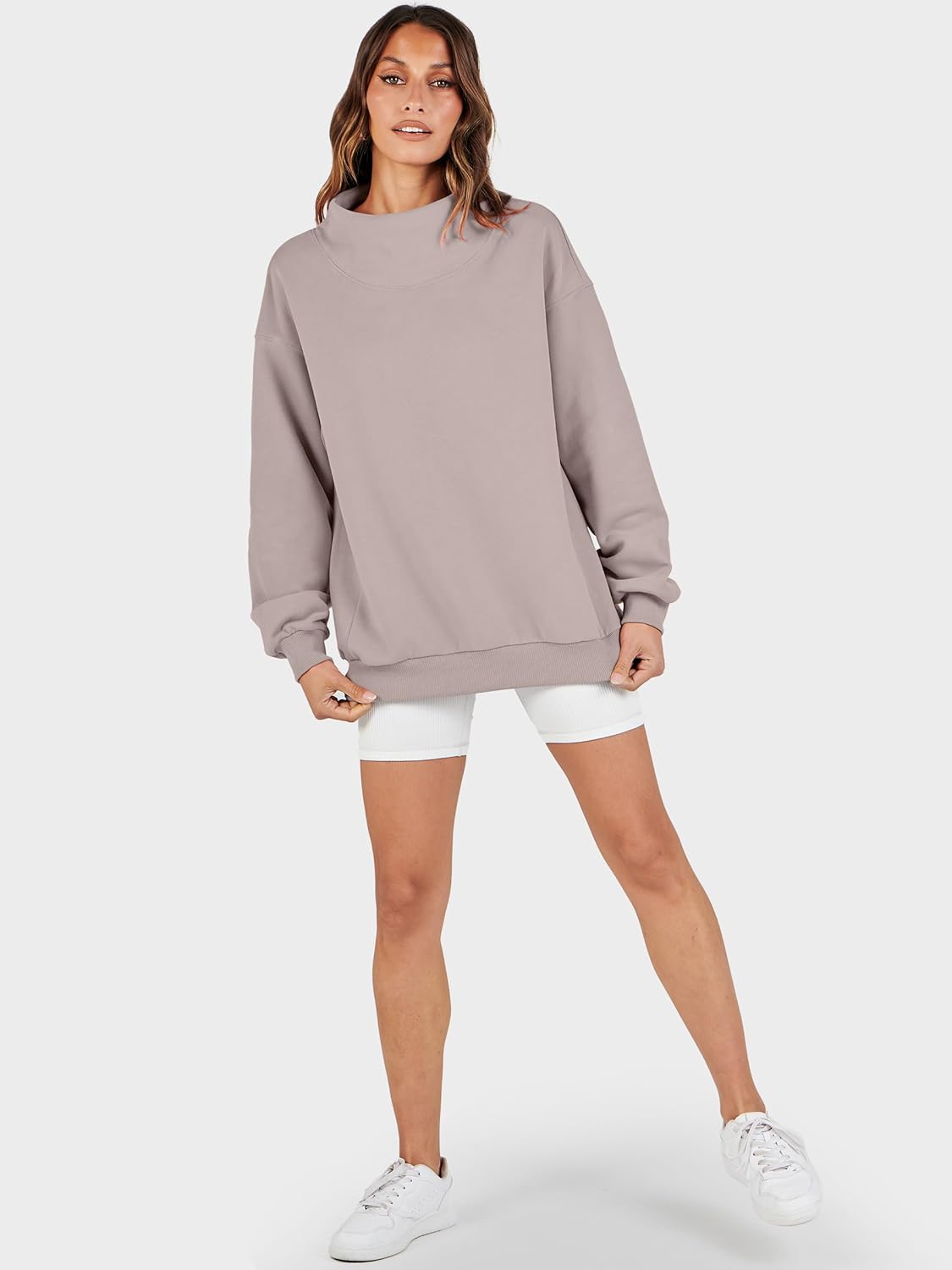 ANRABESS Womens Oversized Sweatshirts Turtleneck Pullover Long Sleeve Hoodies Tops 2025 Fall Fashion Preppy Outfits - Image 9