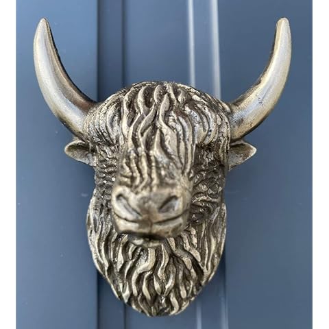 Highland Cattle Door Knocker (Antique Brass) Cover