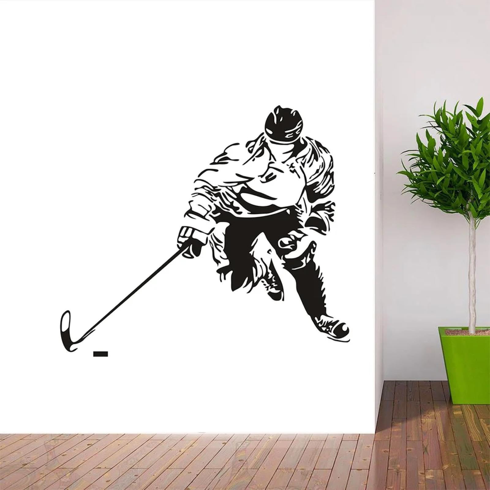 WEIMEIJIE Ice Hockey Sticks, ice Hockey Skating Rink, Sports Team Games, Children's Bedroom wall Stickers, Decorations, Fun wall Art Decals