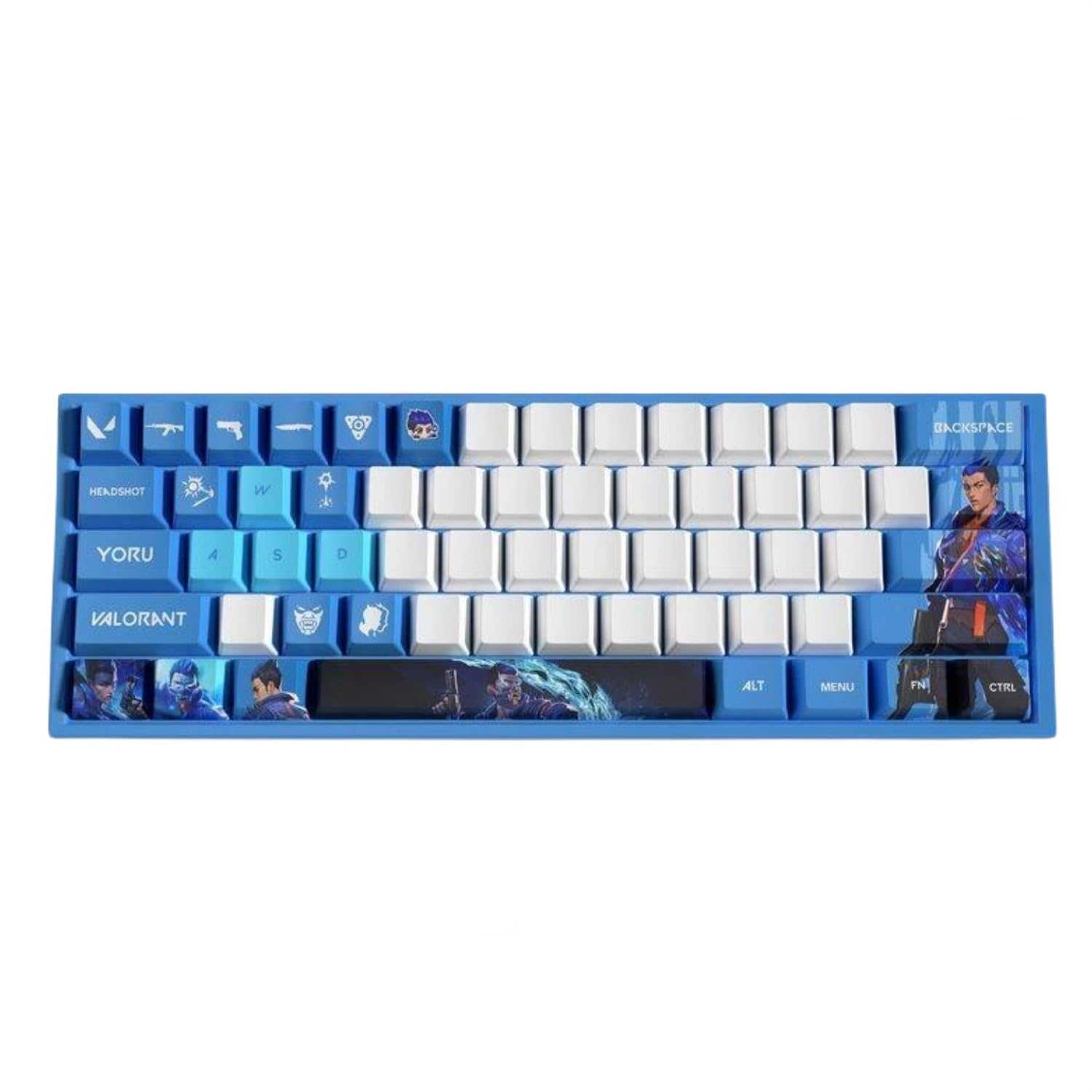 Tastiera Gaming Valorant Yoru – Profilo OEM, Tema Anime, Personalizzata, Multicolore