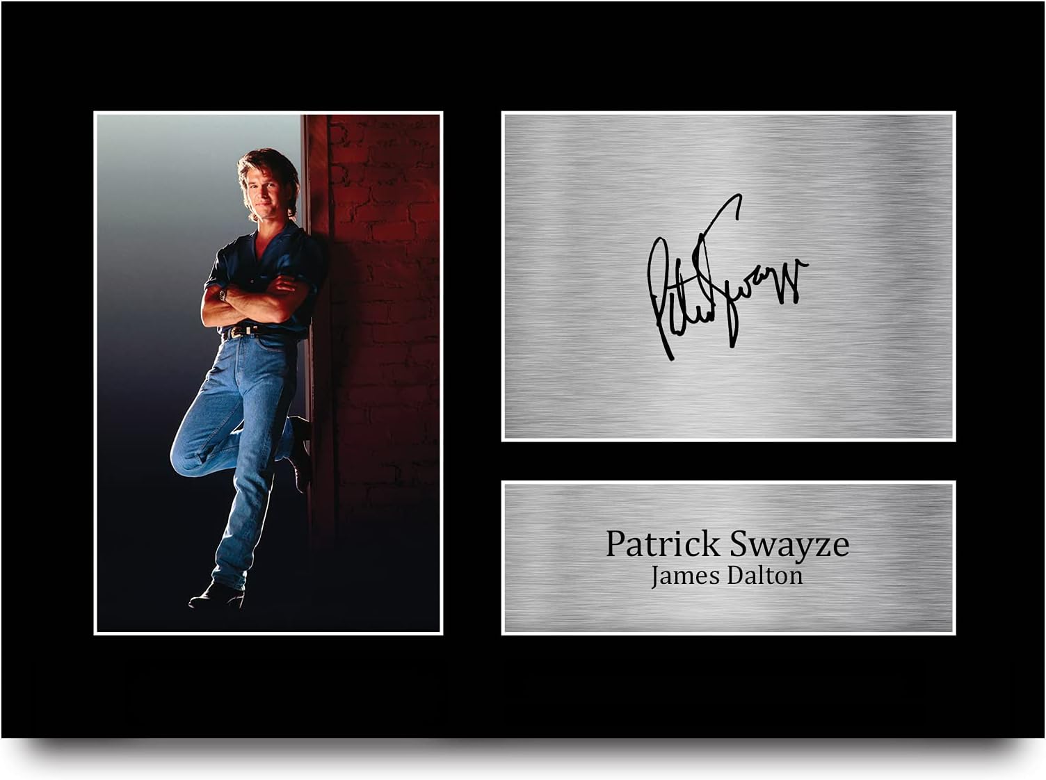 HWC Trading A4 Patrick Swayze Roadhouse James Dalton Gifts Printed Signed Autograph Picture for Movie Memorabilia Fans