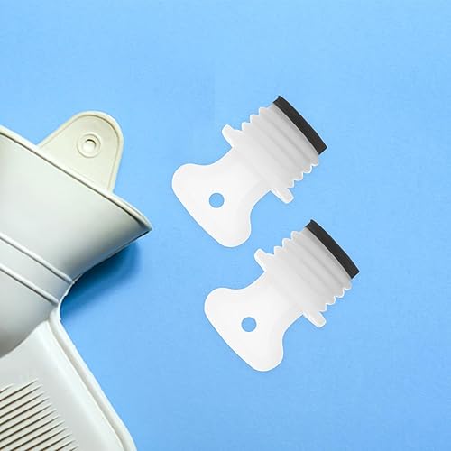 Miniatura 3 de NOLITOY Tapón de botella de agua caliente, 2 tapones pequeños de plástico para bolsas de agua caliente, tapón de saco de agua caliente de 1.4 in,