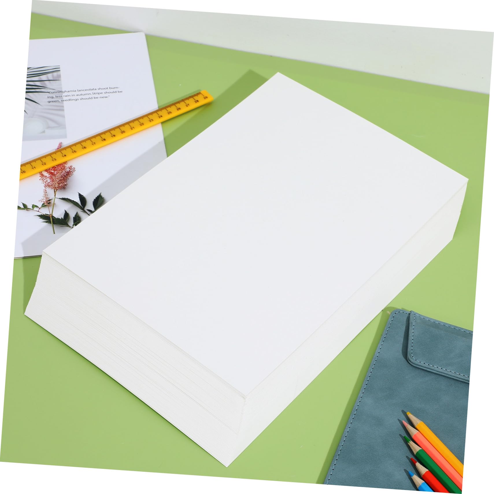 SECFOU Druckerpapier und Klarer Druckqualität für Kleines Büro A4 100 Blatt Blanko Druckerpapier Faser mit Glatter Oberfläche