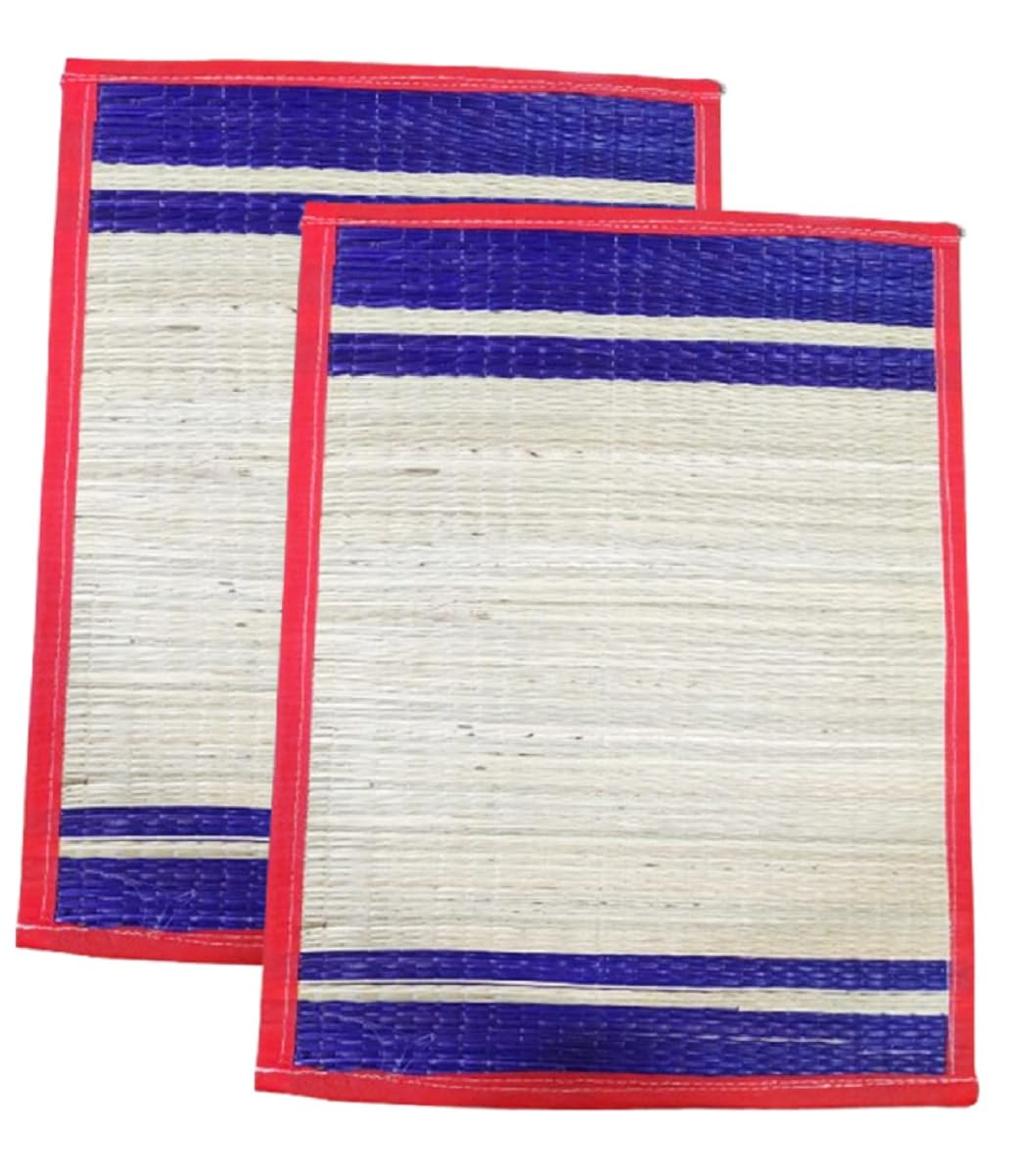 Bhakti2Shakti Handmade kusha grass mat | Kusha Grass Pooja Aasan | Sitting Floor Mats | Kushaasan | Ecofriendly mat (2 pieces)-image-25