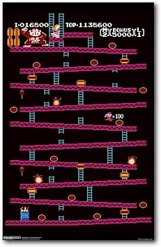 Pyramid America Donkey Kong - Level 1 11x17 Poster Print