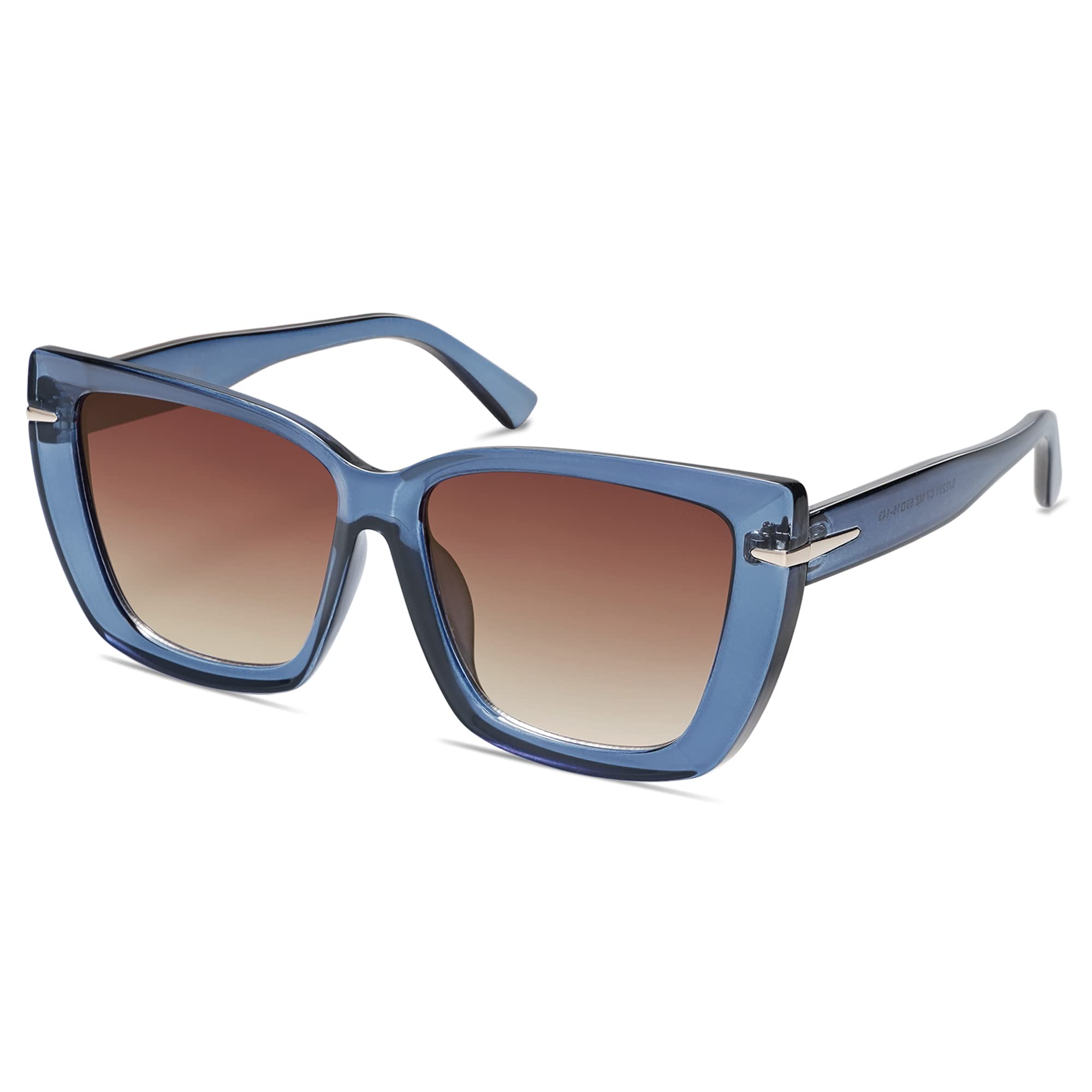 SOJOS Big Large Oversized Cat Eye Sunglasses for Women 70s Trendy Plus Size Designer Shades SJ2231