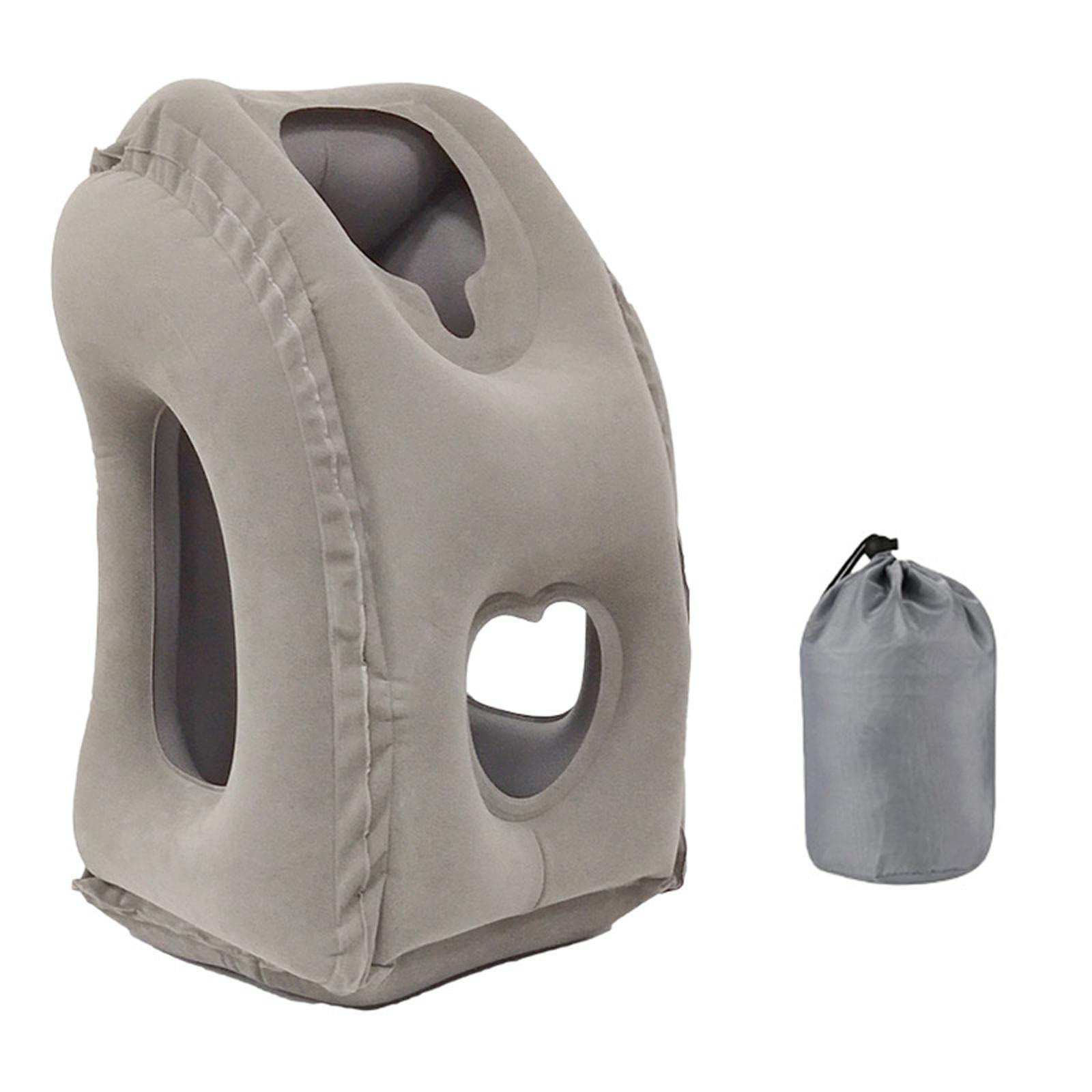 Cuscino Da Viaggio, Cuscino per Il Collo, Traspirante, Gonfiabile per Auto, Viaggio, Ufficio,