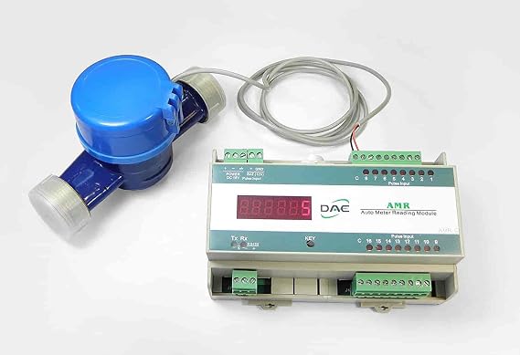 DAE MJP-100P 1 NSF61 Non Lead Potable Plastic Water Meter, Pulse Output, NPT Couplings, Gallon