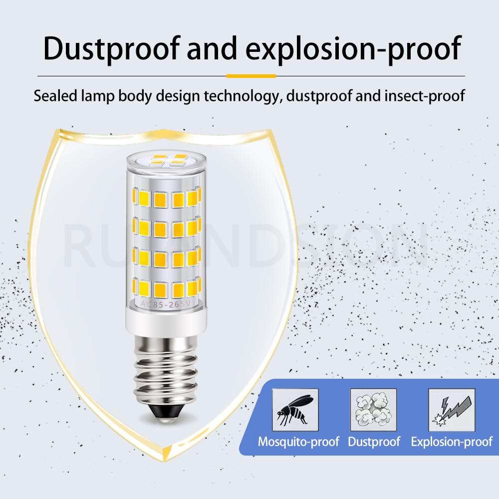 Ruiandsion Confezione da 5 Lampadine LED E14 a Mais 3W Bianco Caldo 3000K,Tensione 85V-265V,CRI Elevato Senza Sfarfallio Dissipazione in Ceramica Base E14 per Lampade a Sospensione,Cappa da Cucina