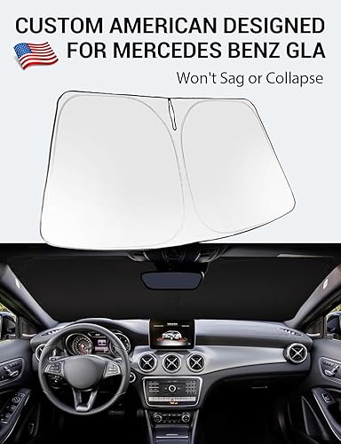 Vista 838 de Proadsy Parasol para parabrisas para BMW X1 F48 2016-2022 de 4 capas plegable, protector de parasol frontal que bloquea los rayos UV y mantiene