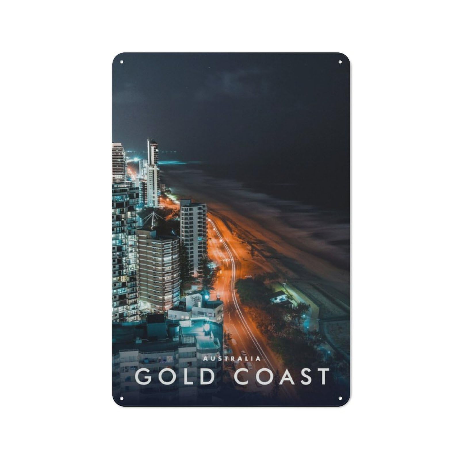 Junmoney Gold Coast Australia For Lounge Or Reading Corner, Rustic Tin Sign 30X20cm, For An Autumn Update To Lounge And Reading Corner