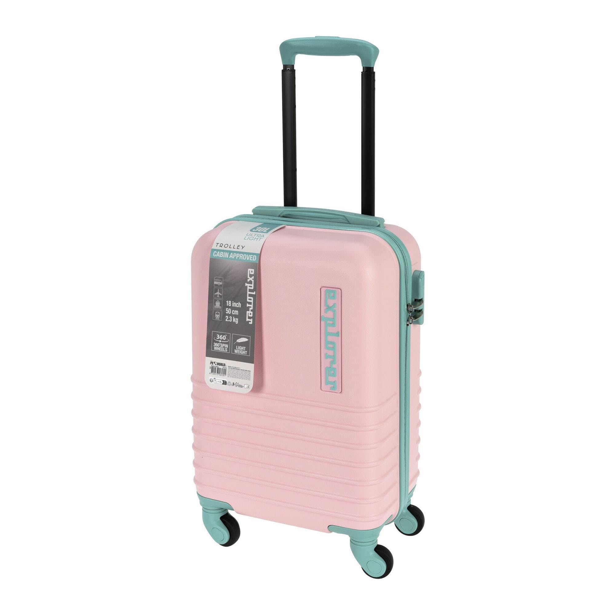 Valise ABS 4 roulettes rose pour vos week-ends prolongés