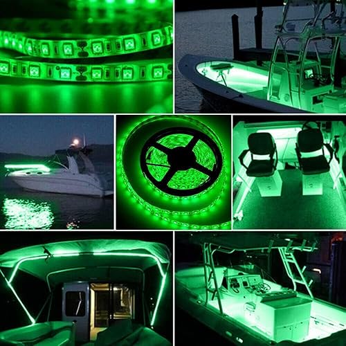 Miniatura 9 de Luces LED de barco de 25 pies, tira de luces LED de pontón marino impermeable, luz interior de cubierta de barco, accesorios de barco, luces debajo
