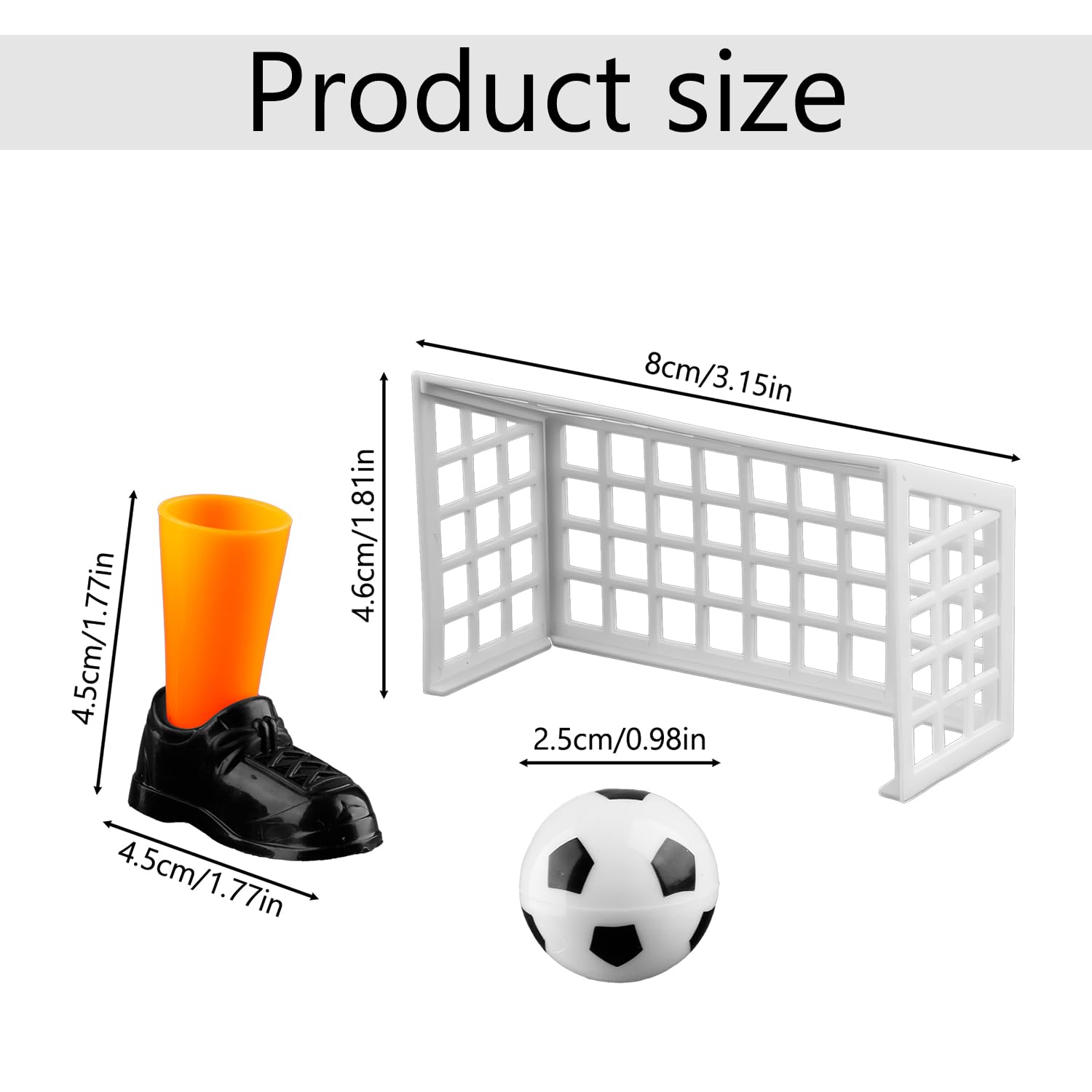Tabanzhe 1 Set Finger Soccer Game,Mini Finger Football Tabletop Game with 2 Goals 1 mini footballs,Fun Desk Party Game for Fans Clubs and Home Play - Image 2