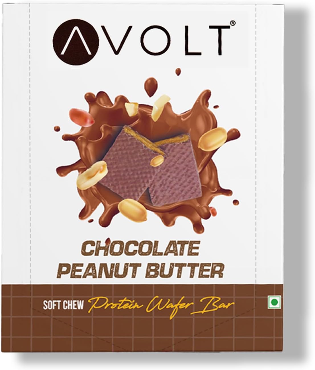 Chocolate Peanut Butter Protein Bars with 14g Protein | Pack of 6 x 50g each | High Energy Wafer Bars, No Added Sugar, Guilt-Free, Enriched With Peanuts, Vitamins And Fiber for Fitness & Immunity Booster