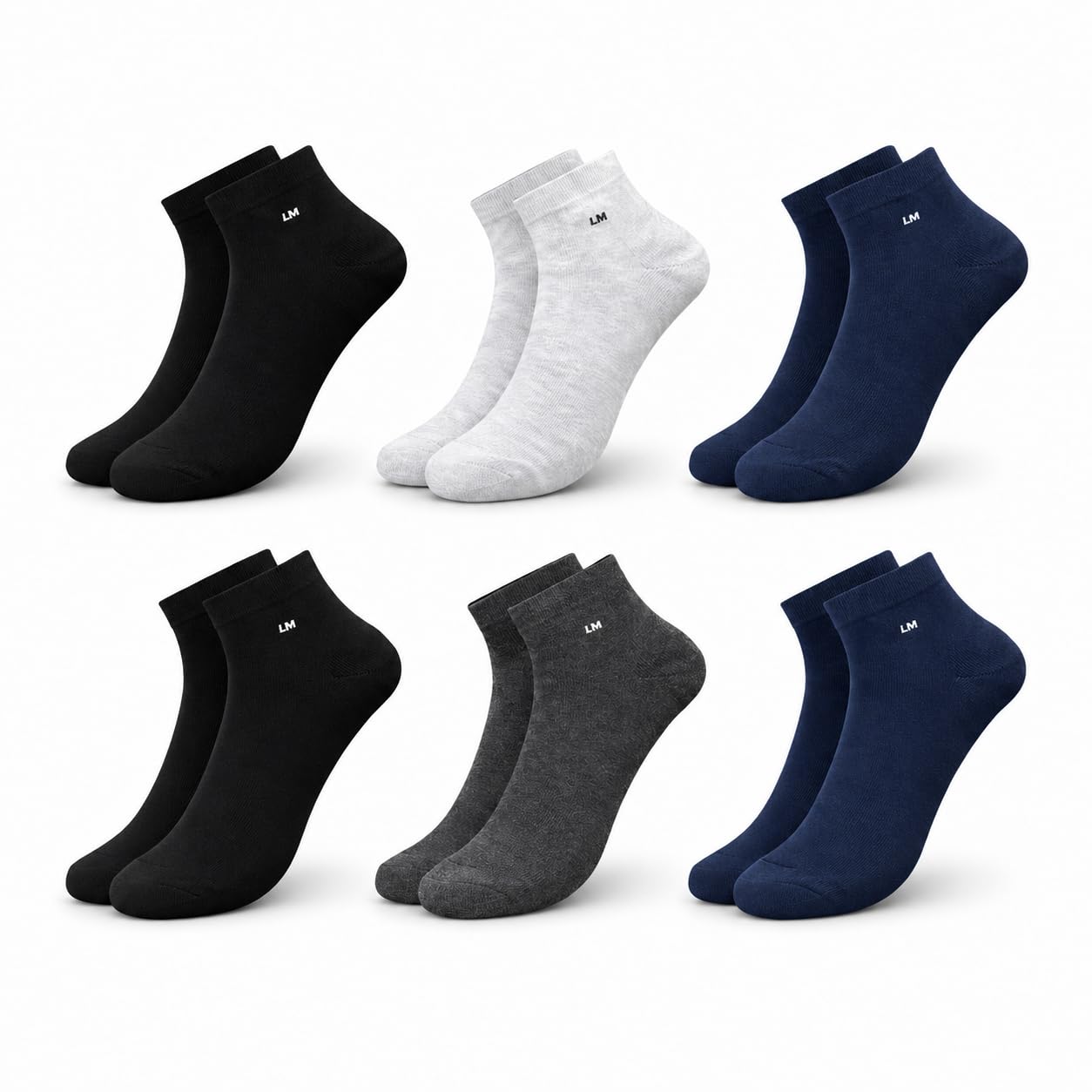 Men’s Ankle Length Socks Combo Pack 6 Pairs | Cotton Rich Breathable Low Cut Socks for Men | Soft, Stretchable & Sweat Absorbent Casual & Sports Socks-picture-40