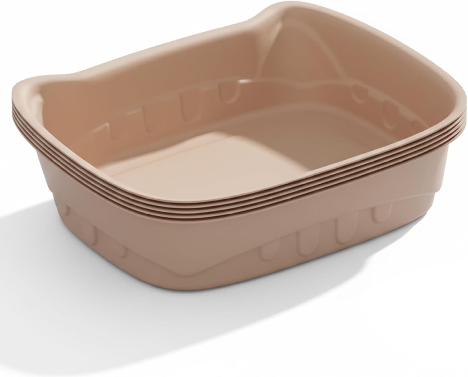 Disposable Cat Litter Box 5 Pack Disposable Litter Box, Travel Made from Eco-Friendly Pulp, Portable & Leak-Resistant Cat Boxes