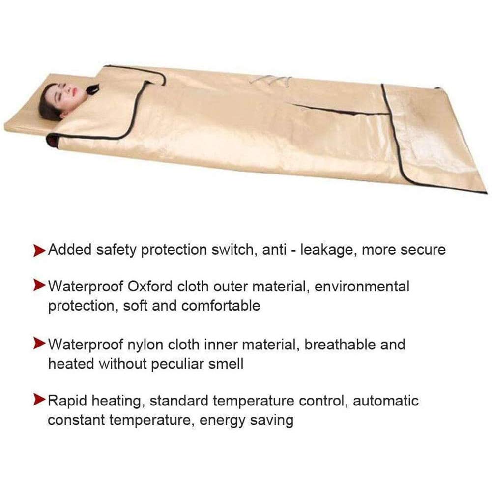 Manta de sauna de infrarrojo lejano multifunción, manta adelgazante portátil de sauna humeante para moldeador corporal Máquina de terapia de desintoxicación de pérdida de peso