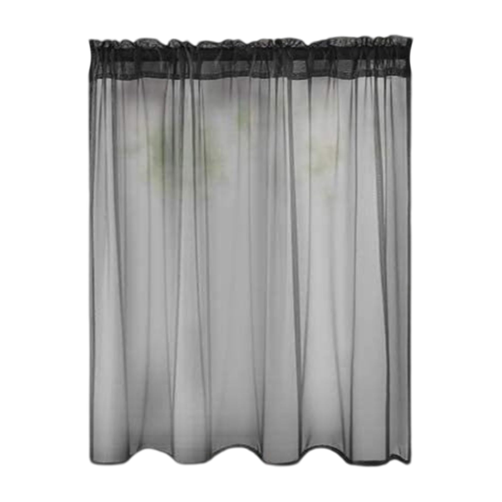 Tsophreniq Short Sheer Curtains for Kitchen Bedroom Valance Tulle Drapes Embroidered Lace White Voile Curtain Home Decoration Voile Curtains