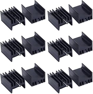 6PCS Aluminum Heat Sink 20 * 15 * 11mm Heatsinks Cooler with Pin for TO-220 Mos IC Cooling CPU Electronic Parts