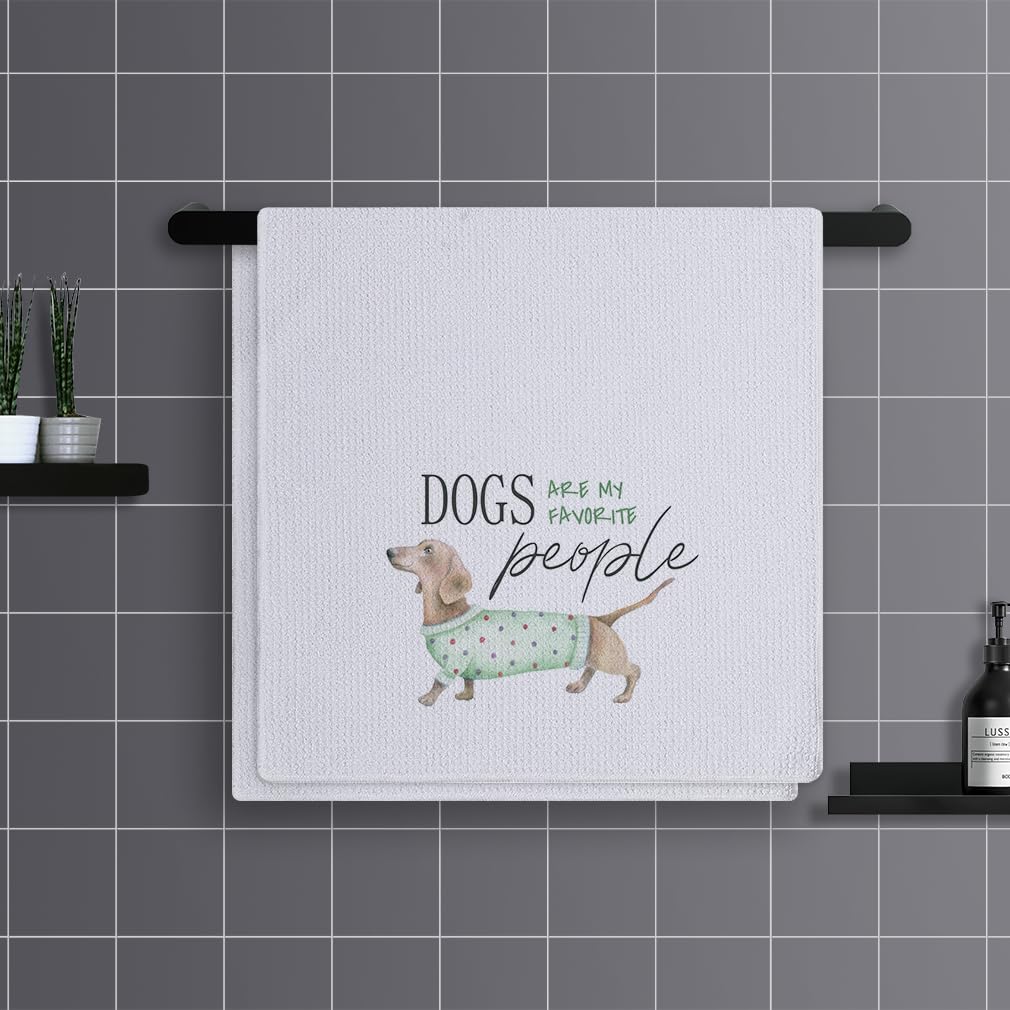 Trapos Cocina Perro Verde Y Lindo Paños de Cocina Suaves y Absorbentes Paños Cocina Reutilizables Trapos de Cocina para Secar Toallas Lavable Toallas de Barra Juego de 4 (40x60cm)