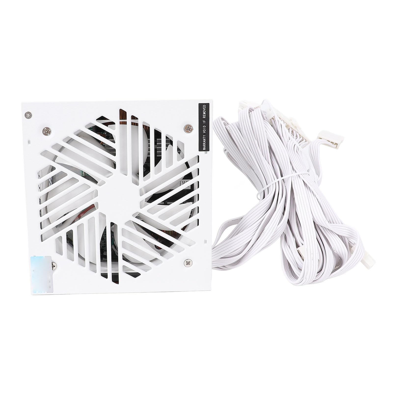 Fuente de Alimentación de Computadora de Escritorio de 500W Ahorro de Energía Eficiente de Guardia Completo Lineback Dual Core para Material de Juego de PC Aluminio Aluminio con Neto, 1