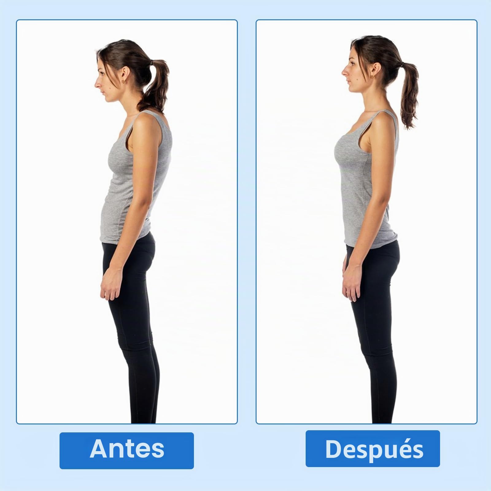 Cinturón de soporte lumbar ajustable, corrector de postura, entrenador de postura para mujeres y hombres, soporte de espalda completo para la columna vertebral y el hombro, ofrece alivio del dolor en