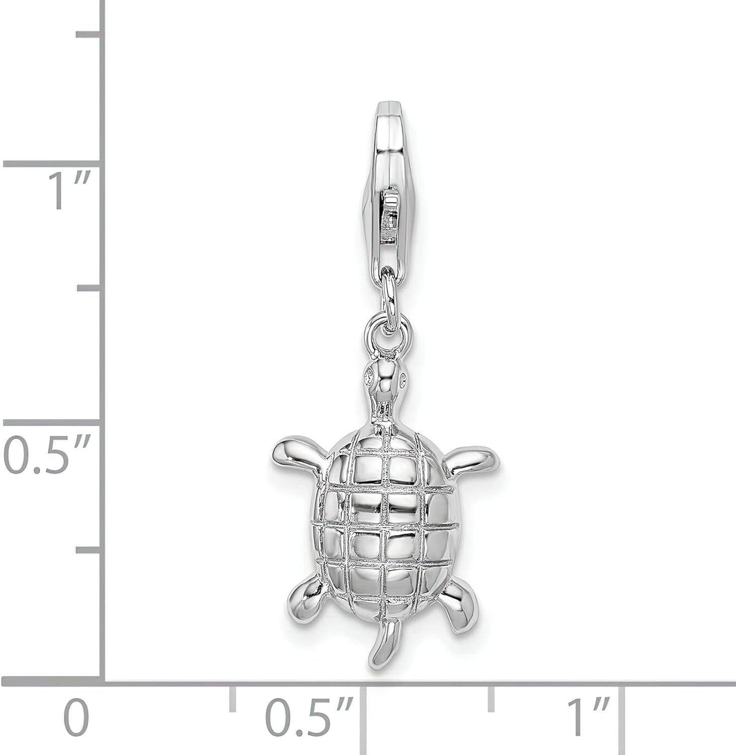 FindingKing Sterling Silver Turtle Lobster Clasp Charm