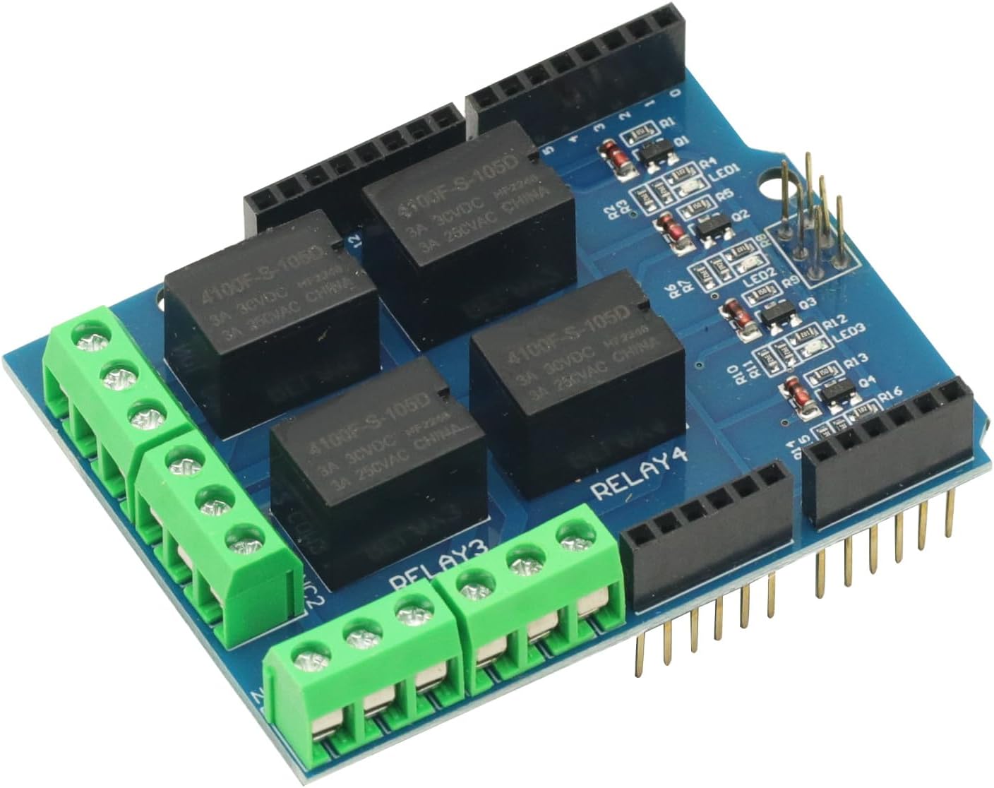 Four Channel Relay Shield 5V 4 Channel Relay Shield Module for Arduino Shield Project