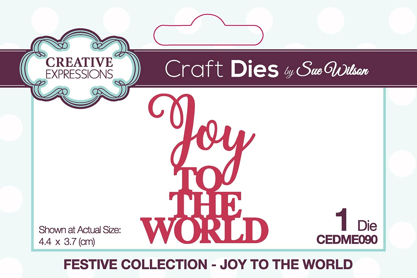 Creative Expressions Metal Sue Wilson-Mini Expressions-Joy To The World-Craft Die, Size 4.4 X 3.7 Cm,Cedme090