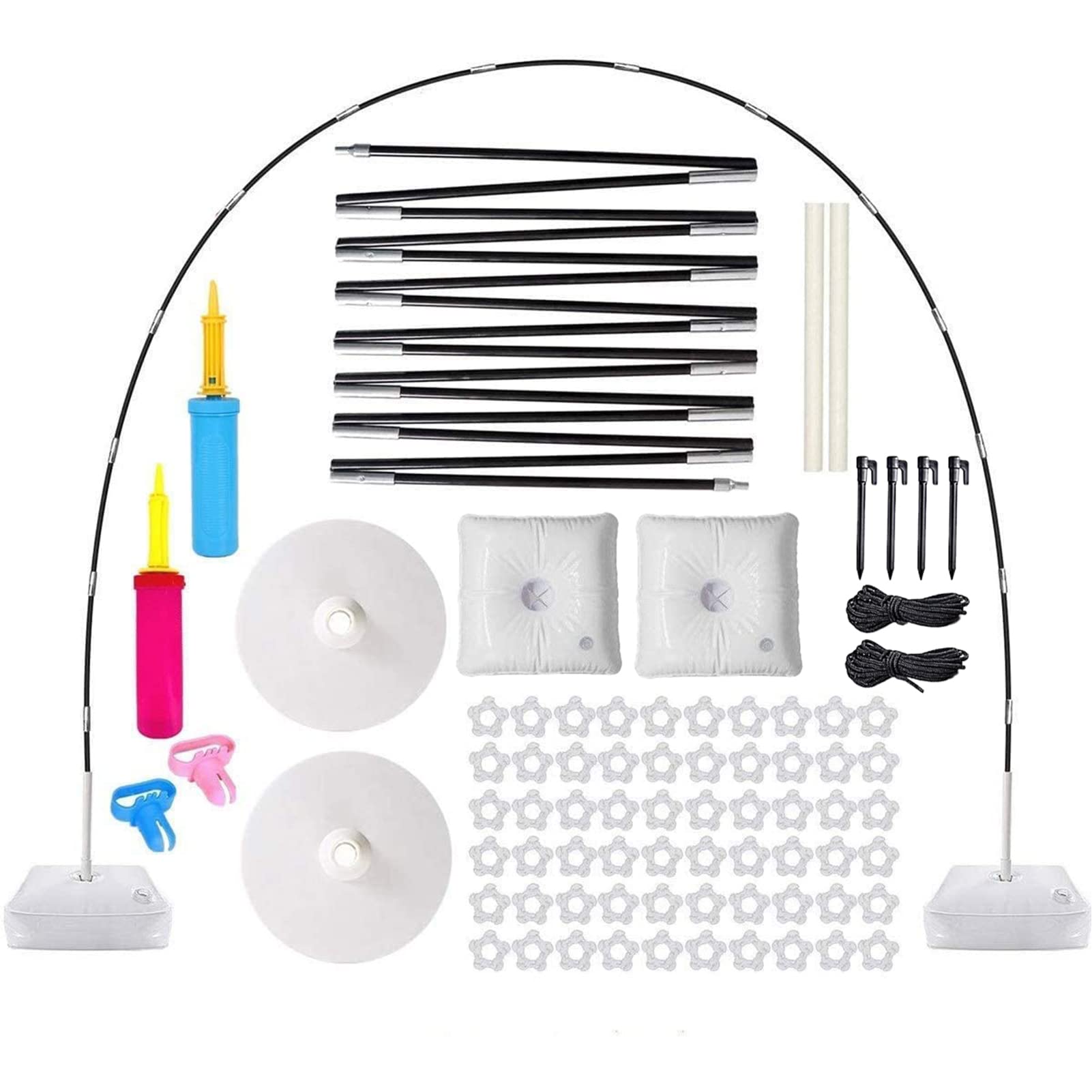 Balloon Arch Kit,10Ft Wide&9Ft Height Adjustable Balloon Stand with 2