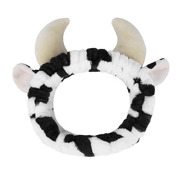 Facial Spa Headband Cosmetic Makeup Skincare Headband for Washing Face Makeup Cow