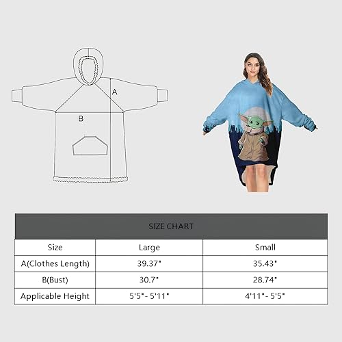 Miniatura 4 de Manta con capucha de talla grande, manta de sherpa de gran tamaño con bolsillo gigante