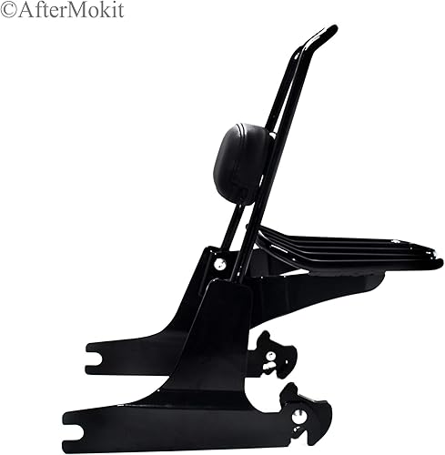 Miniatura 5 de Respaldo de pasajero de repuesto con portaequipajes para los modelos Dyna 2006-2017, excepto Switchback Fat Bob CVO Fat Bob y barra vertical