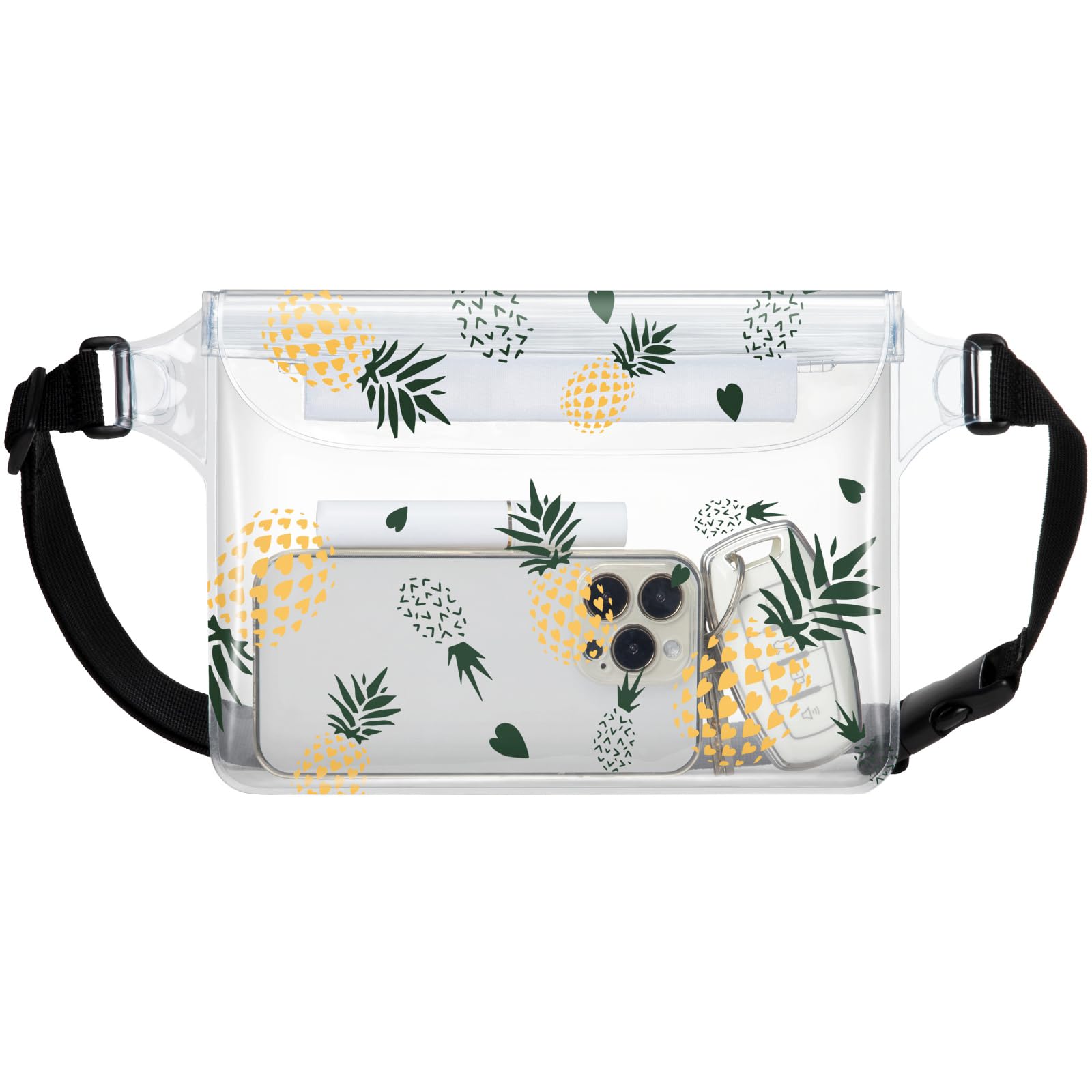 F-color Waterproof Fanny Pack - Cruise Essentials 2026 - Waterproof Pouch with Adjustable Waist Strap, Triple Zipper Roll-Top Dry Bag for Phone, Keep Passport Valuables Dry for Beach Kayaking Boating