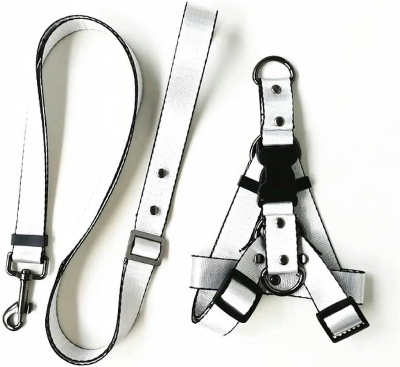 Hundegeschirr Halsband Leine Sets Hundeleine Geschirr und Halsband für Kleine Mittel Große Hunde-Geschirr und Leine 4-L