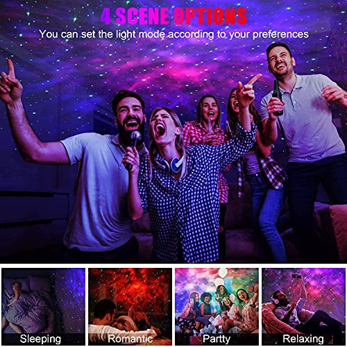 Projetor de luz noturna LED xuelili,Compatível com Alexa e Google Assistant,Projetor de galaxia Cont