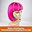 YOUNIGA Hot Pink Bob Wig With Bangs 12 Inch Short Synthetic Fiber Bob Wigs for Women Short Bob Wigs and Halloween Cosplay Wig for Daily Life Colorful Wigs With One Cap (Hot Pink)
