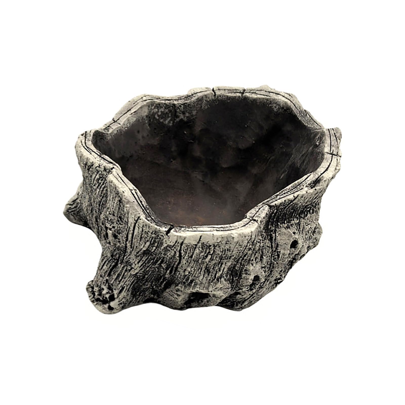 RAFGALDEX Concrete Cement Planter Flowerpots for Living Space Balcony Garden Succulents Bonsais Display Creative Decoration Driftwoods Stumps Planter