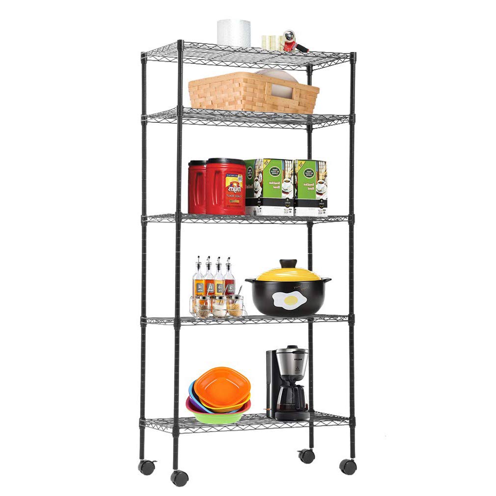 BestOffice Storage Shelves Heavy Duty Shelving 5 Tier Layer Wire