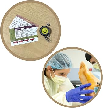 Wound Care Nurse Reference Badge 2 Cards - Wound Assessment & Dressing, Pressure Injury Risk Factors, Pressure Injury Prevention - Wound/OSTOMY Nurse, Nursing Student Clinical