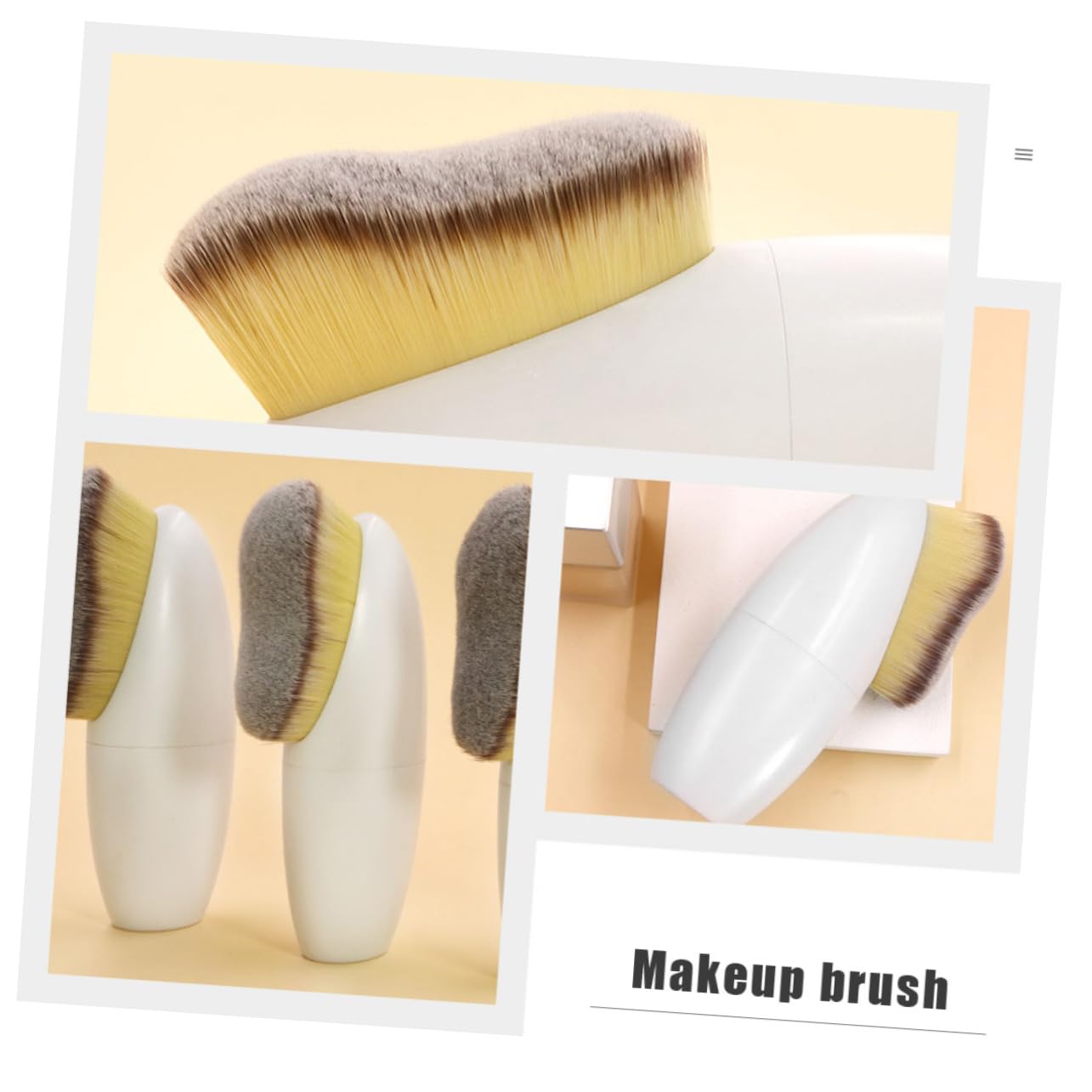 POPETPOP Juego De 3 Brochas De Maquillaje Brochas Faciales Para Maquillaje Suelto Brochas De Detalle Para Cosméticos 2 Unidades X 3