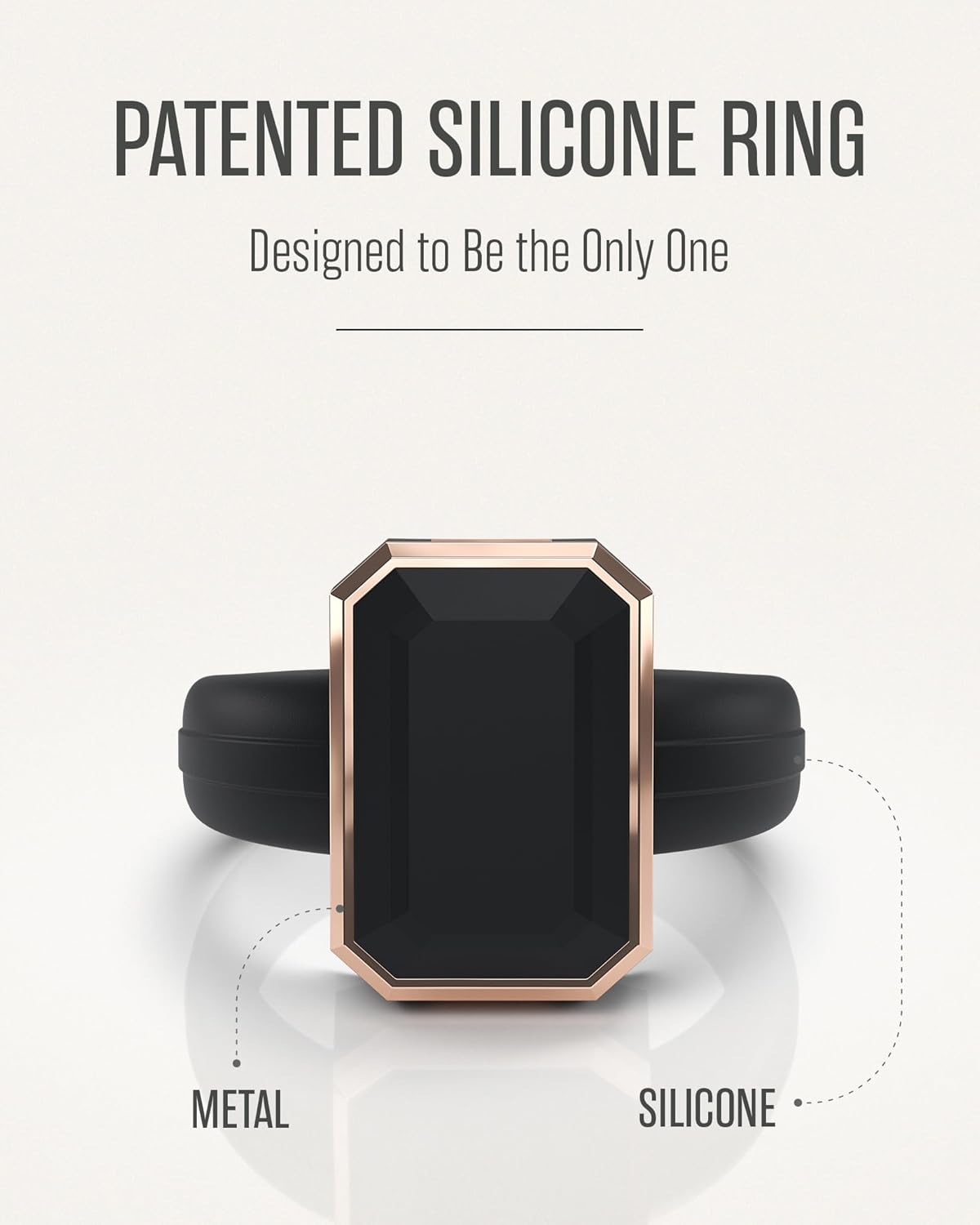 Rinfit Women's Silicone Rings - Anniversary Ring or Promise Ring for Her - Emerald Rubber Wedding Bands Women - Patented Design - Image 5