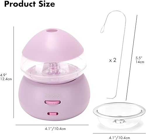 Miniatura 6 de Beadact Girador eléctrico de cuentas, girador de cuentas a batería, hilador de cuentas de semillascuentas de arcilla con 2 agujas de cuentas para