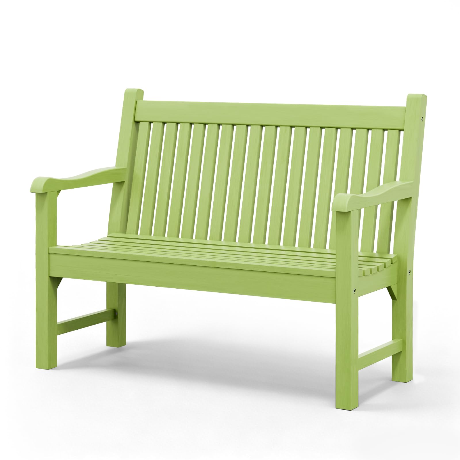Psilvam 2-Person Outdoor Bench with 700 Lbs Weight Capacity, Dark Green