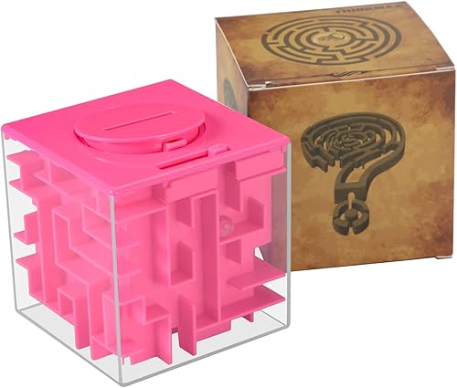 Miniatura 9 de ThinkMax Caja de rompecabezas de laberinto de dinero para niños y adultos, caja de regalo perfecta para sostener dinero, rompecabezas de laberinto