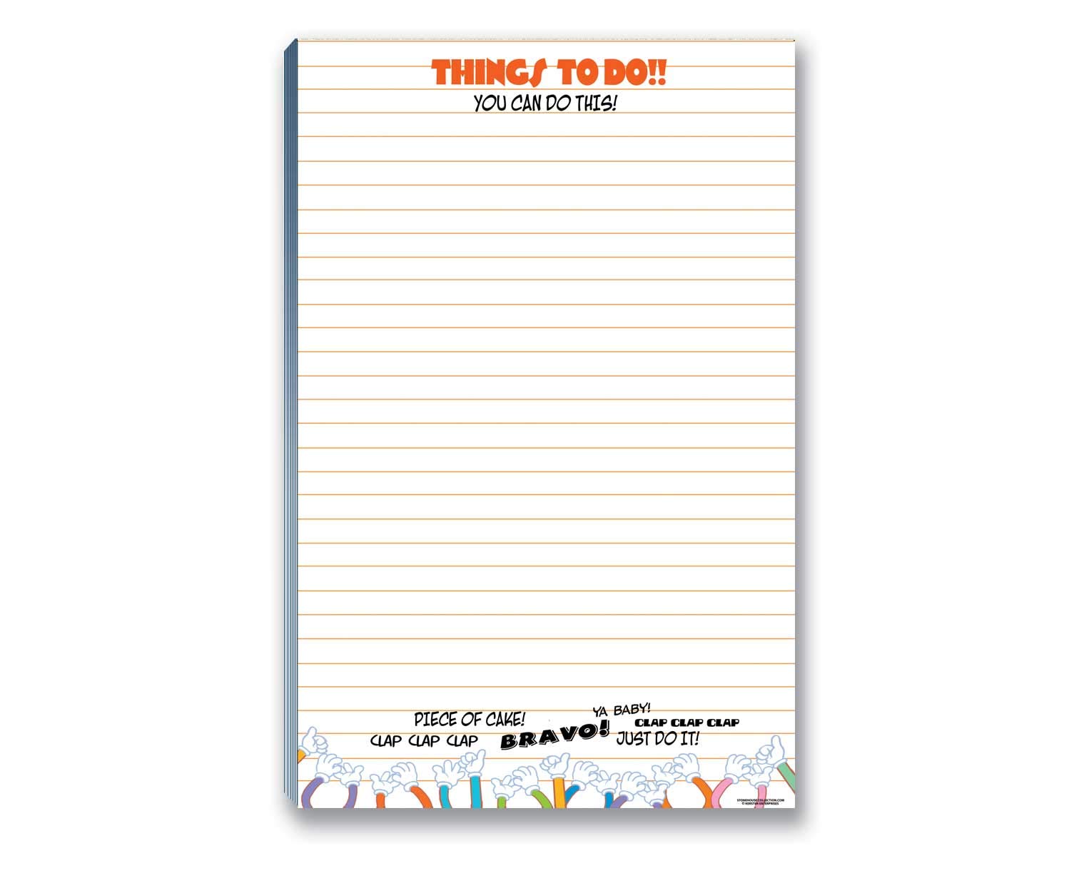 Stonehouse CollectionThings To Do List Notepad with Magnet - 8.5" x 5.5" - 50 Sheets - Made in USA - Grocery, Shopping, Daily Taks List(Things To Do)