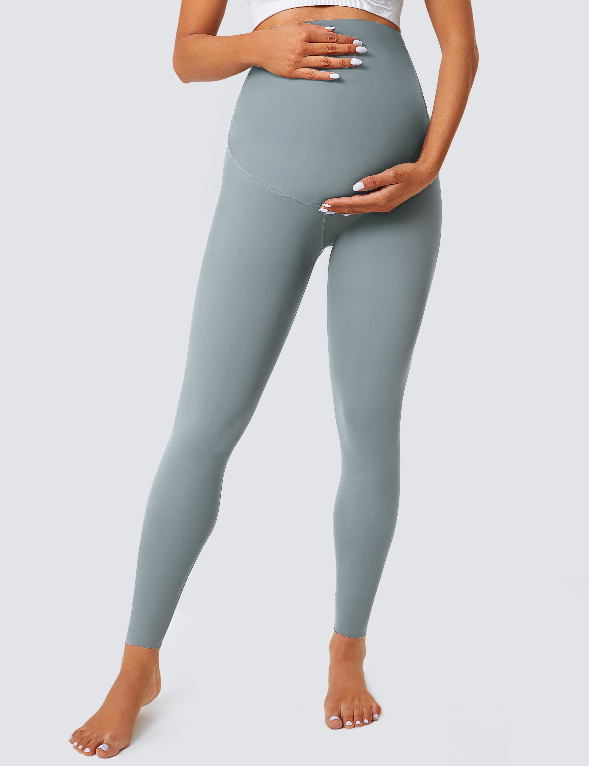 BAYDI Leggings premaman opachi a vita alta, da donna, per gravidanza, lunghi, elasticizzati