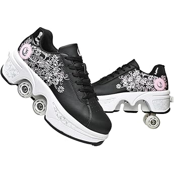 Roller Skate Shoes, with Wheels, Skateboard Shoes, Inline Skates, Adjustable, for Women and Girls